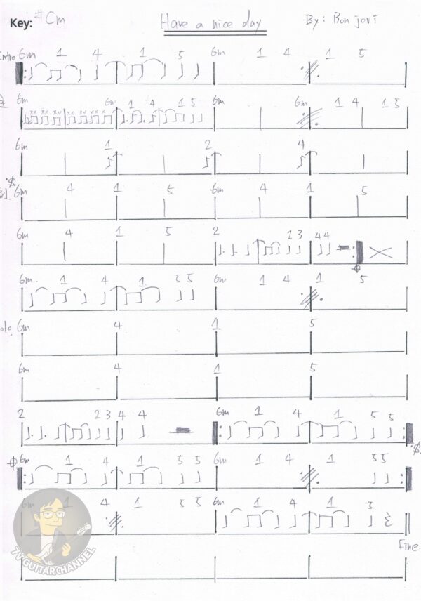 HAVE A NICEDAY - BON JOVI 吉他譜 PDF 下載