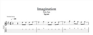 【TAB】Imagination Spyair｜吉他 Solo 六線譜技巧解析版