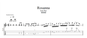 【TAB】Rosanna TOTO｜吉他 Solo 六線譜技巧解析版