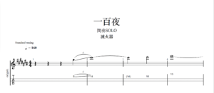 【TAB】滅火器 一百夜間奏｜吉他 Solo 六線譜技巧解析版