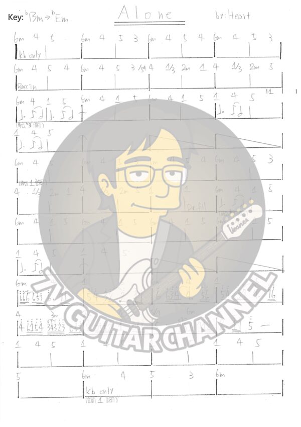 Alone - Heart 吉他譜 PDF 下載