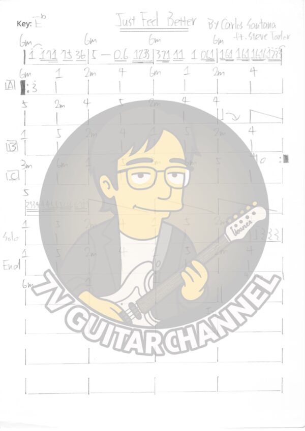 Just Feel Better - Santana ft. Steve Taylor 吉他譜 PDF 下載