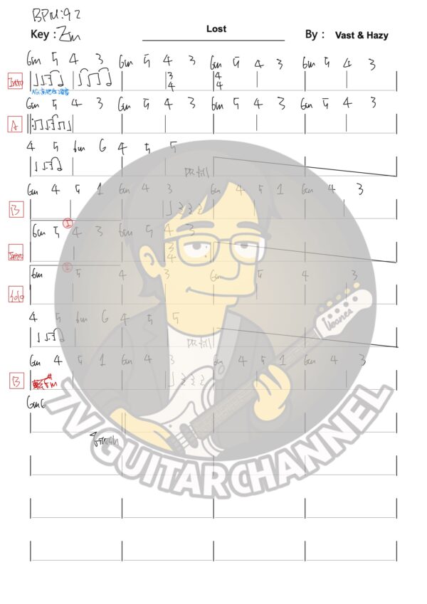 Lost - Vast&Hazy 吉他譜 PDF 下載