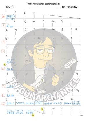 Wake Me Up When September End-Green Day吉他譜 PDF
